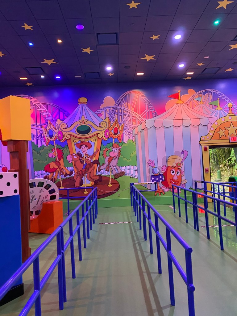 Empty Toy Story Mania queue Toy Story Land Disney's Hollywood Studios
