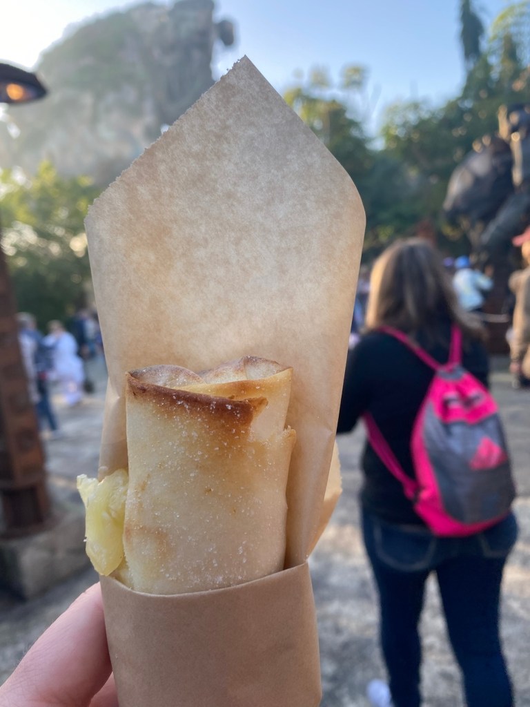 Pineapple Pongy Lumpia at Pongu Pongu snack stand, Pandora World of Avatar AT Disney's Animal Kingdom Theme Park.