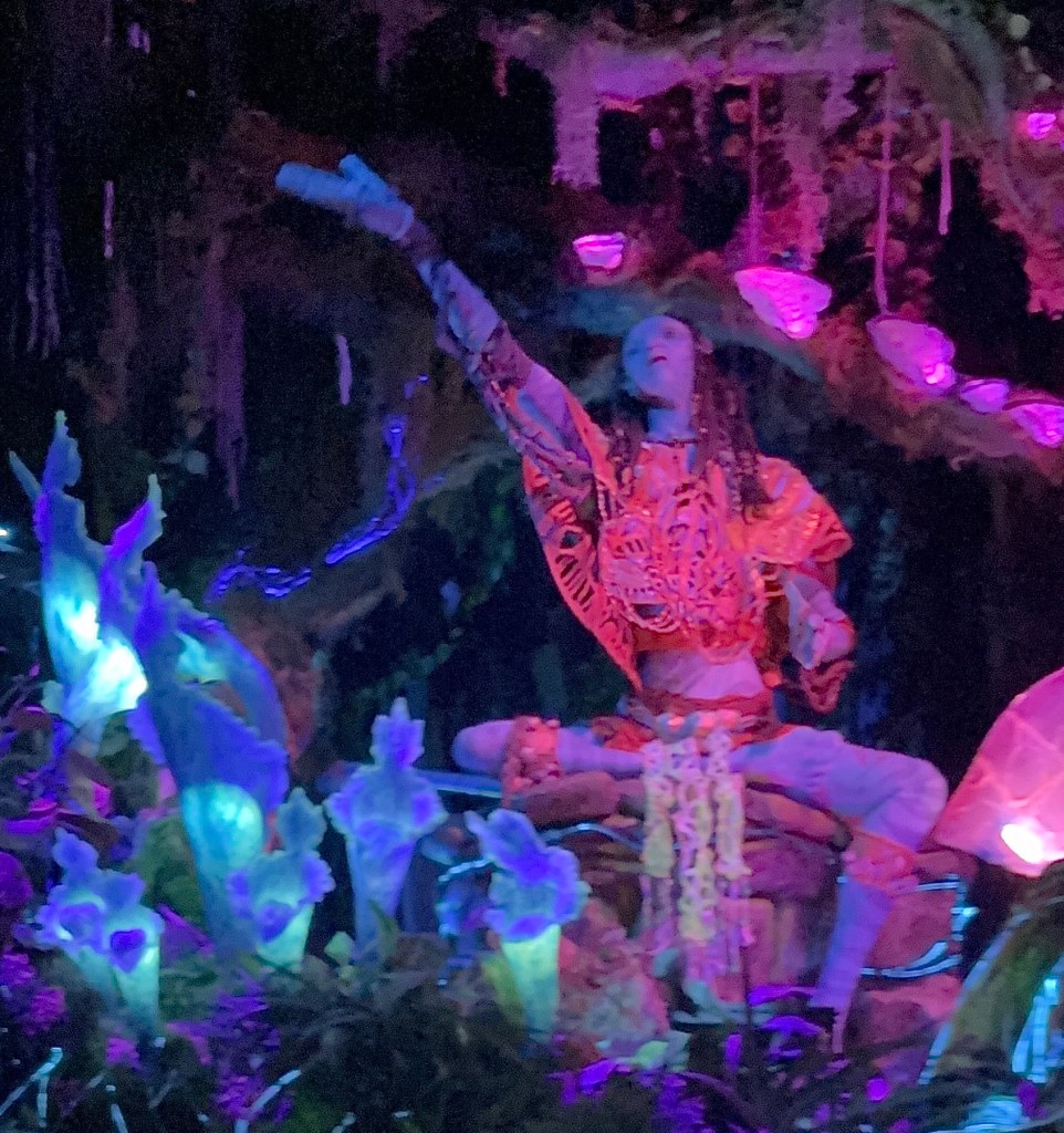 The Na'Vi Shaman animatronic on Navi River Journey at Pandora - The World of Avatar, Disney's Animal Kingdom Theme Park