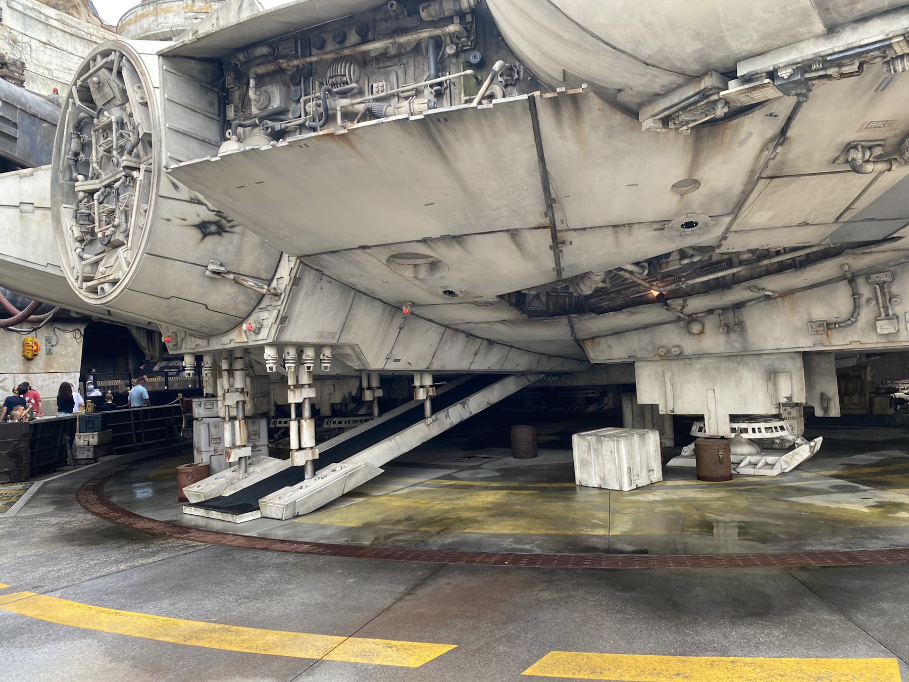 Outside the Millenium Falcon