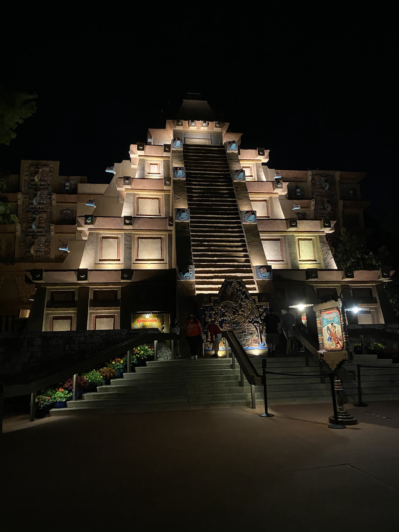 Mexico pyramid, opposite from La Cantina de San Angel, EPCOT