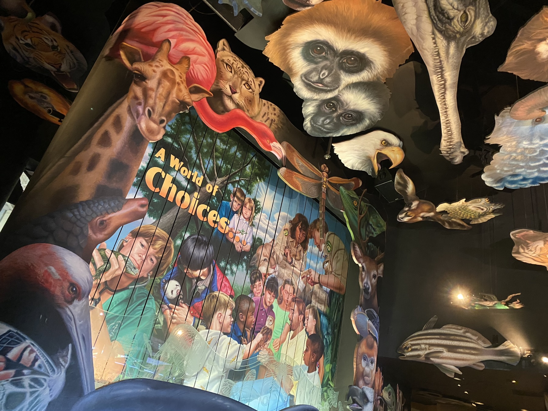 This mural holds the largest collections of hidden Mickeys anywhere in Disney World.