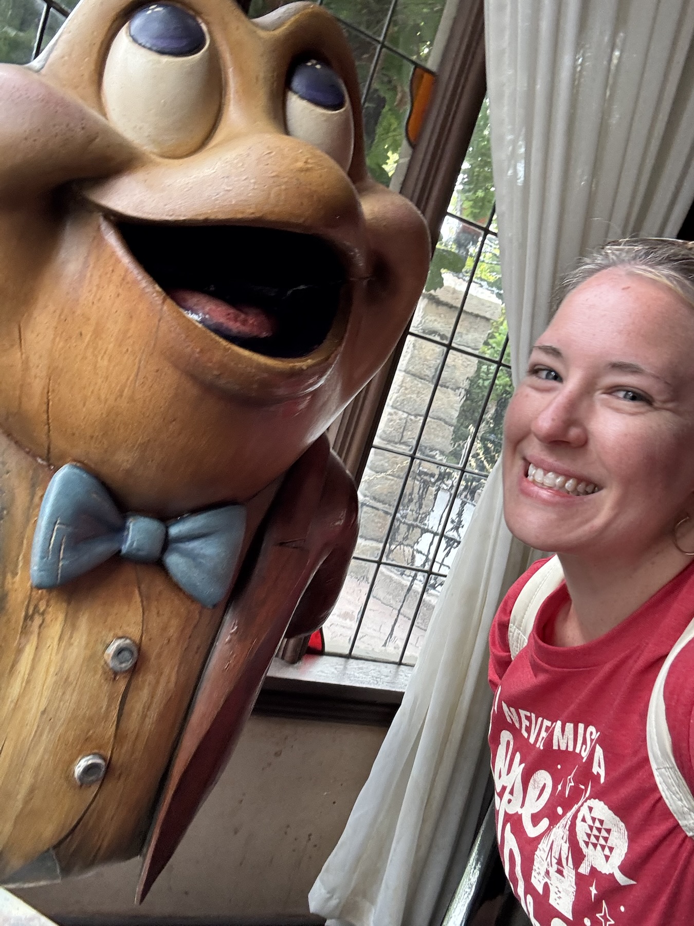 Saying hi to Mr. J. Thaddeus Toad himself