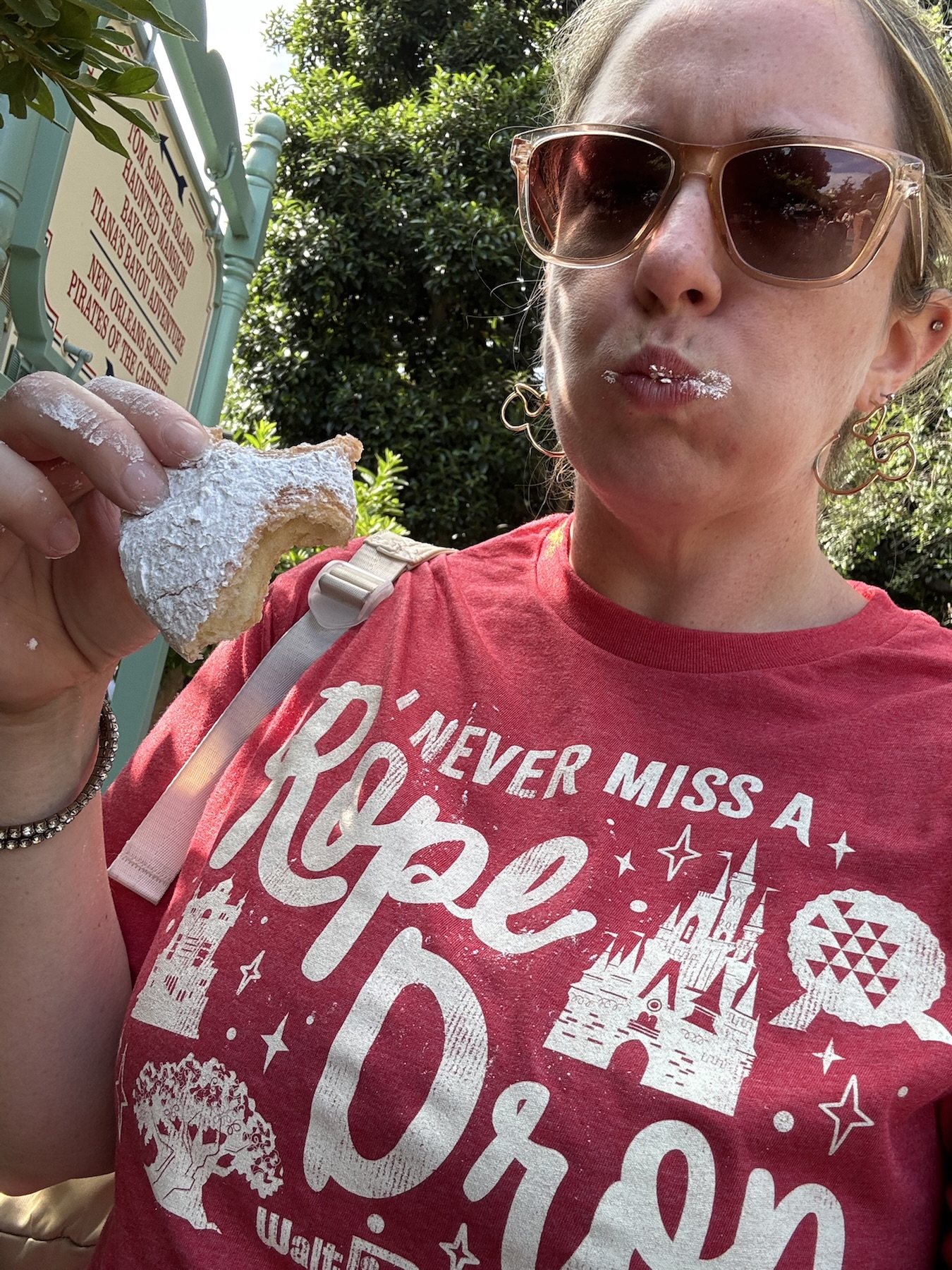 Disneyland Beignets, completed with powdered sugar