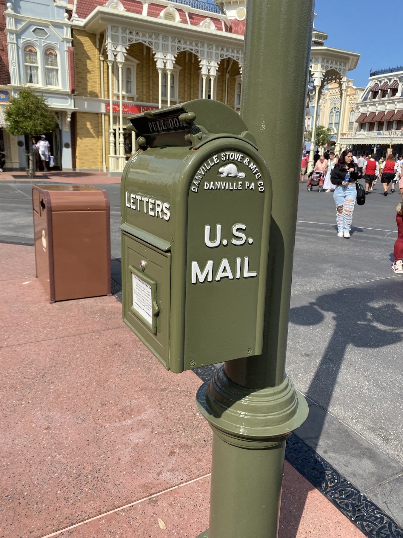 Working mailbox on Main Street USA Magic Kingdom
