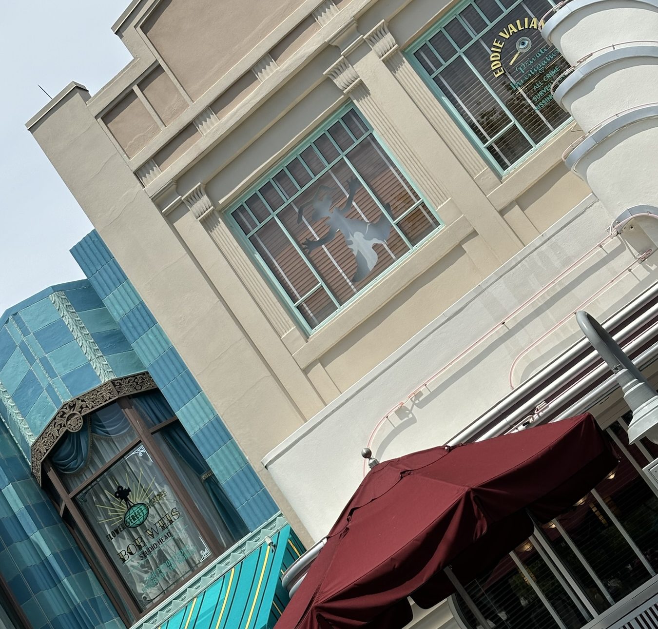 Bob Weiss and Eddie Valiant Windows in Echo Lake at Disney's Hollywood Studios