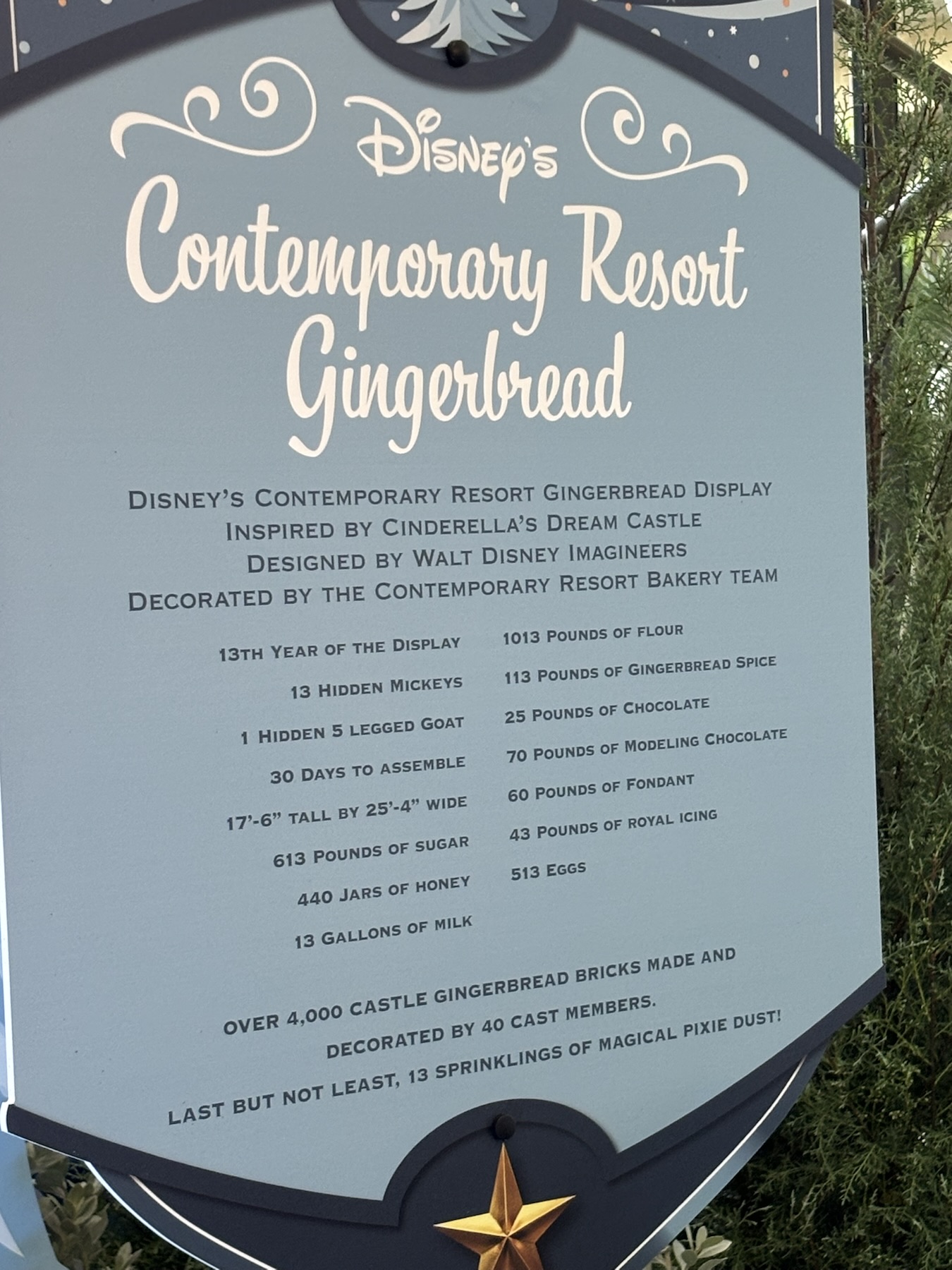 Ingredients for Contemporary Resort Gingerbread House 2024