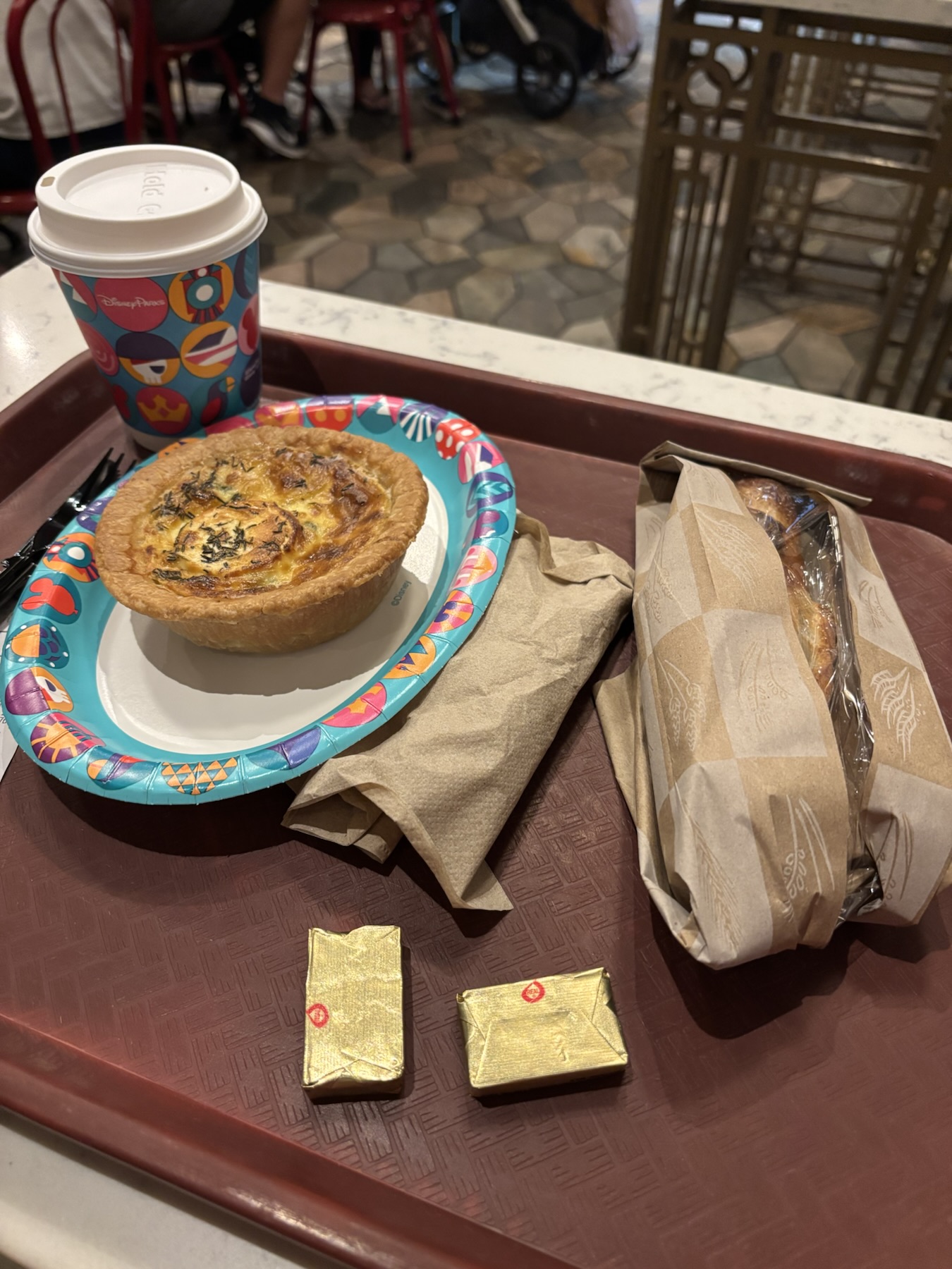 Breakfast from Les Halles Bakery in France, EPCOT