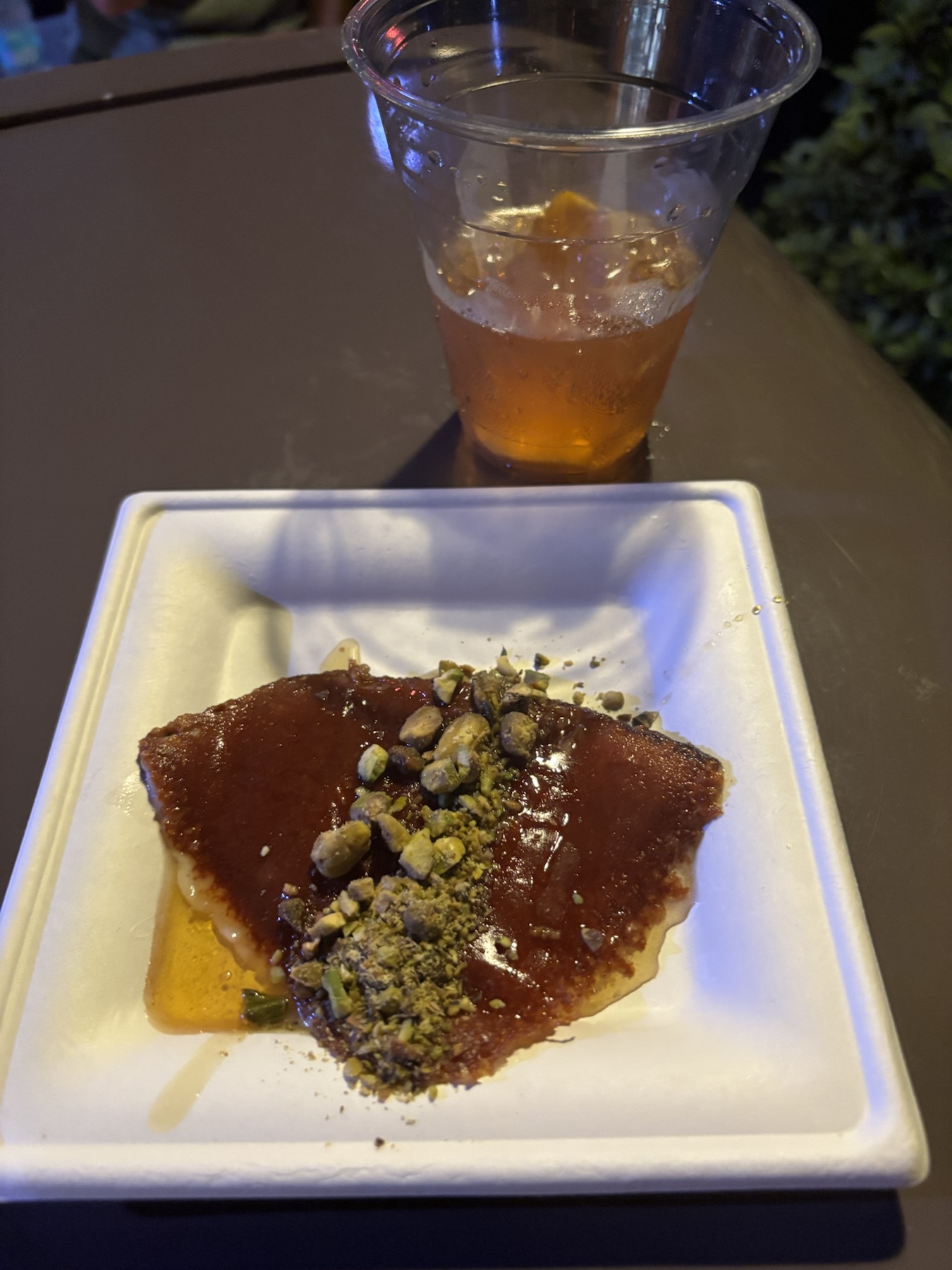 Griddled Cheese with Honey & a mead at EPCOT International Food and Wine Festival, 2024