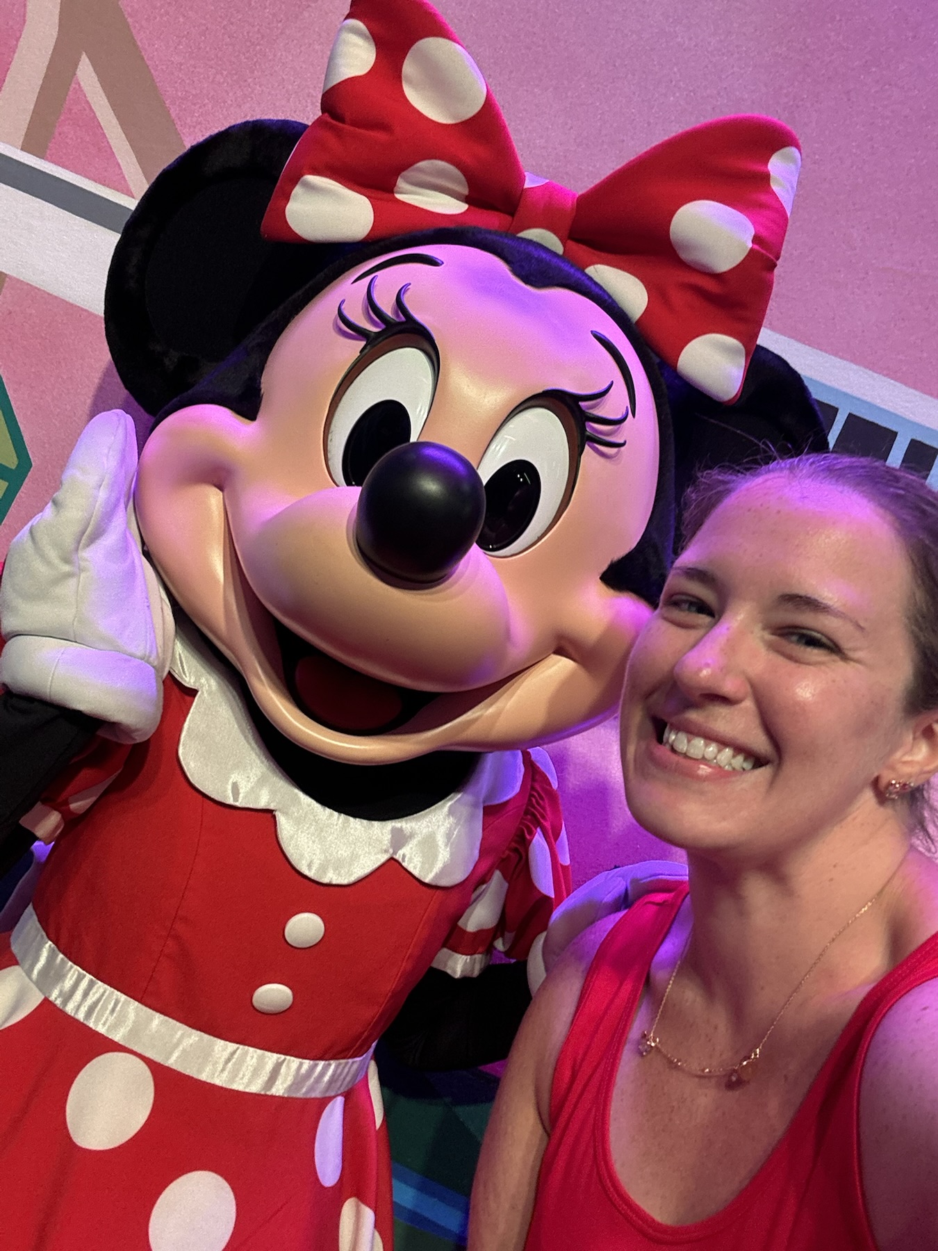 Selfie with Minnie Mouse in Communicore Hall
