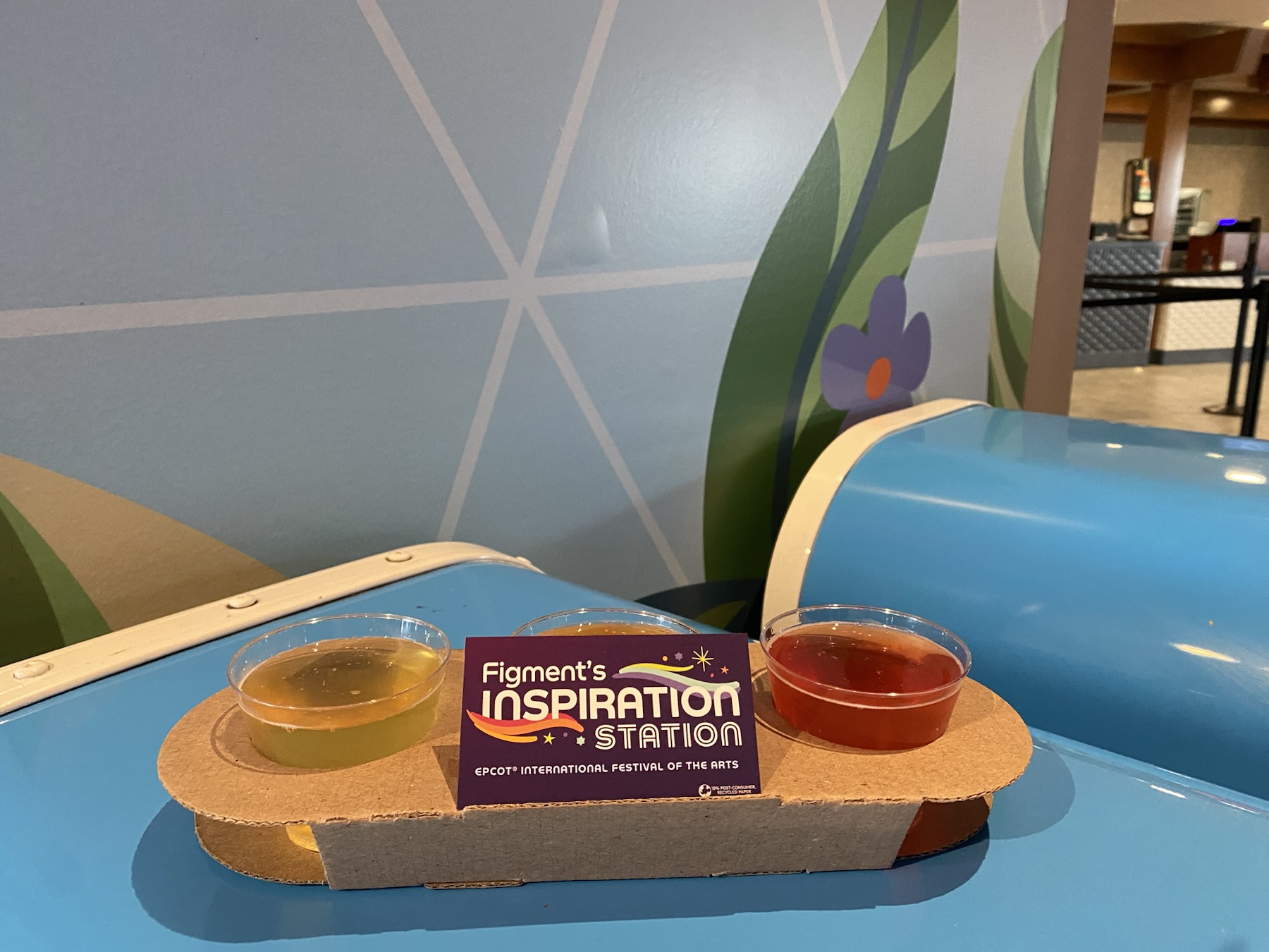 Rainbow-themed cider in honor of Figment at EPCOT International Festival of the Arts