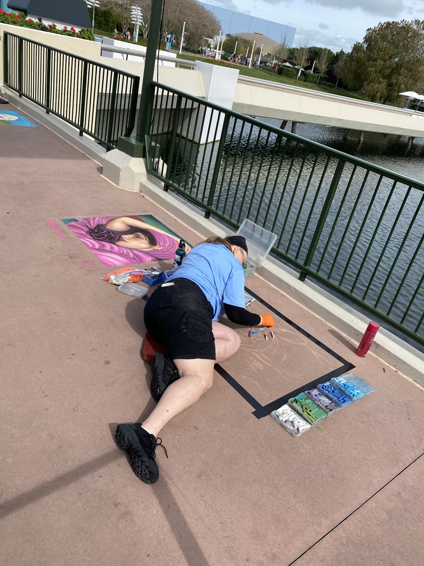 Chalk Artist at EPCOT International Festival of the Arts