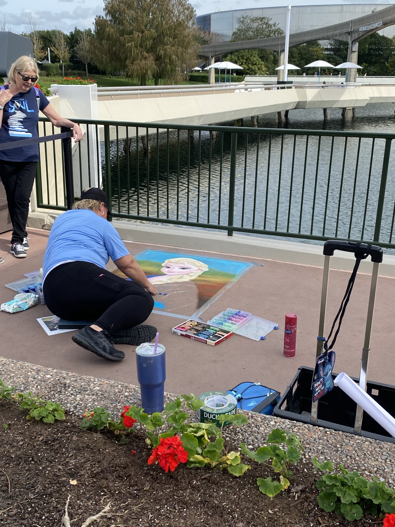 Chalk Artist at EPCOT International Festival of the Arts