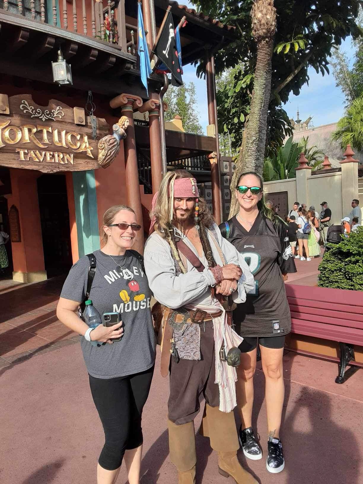 Capt. Jack Sparrow in Adventureland at Magic Kingdom