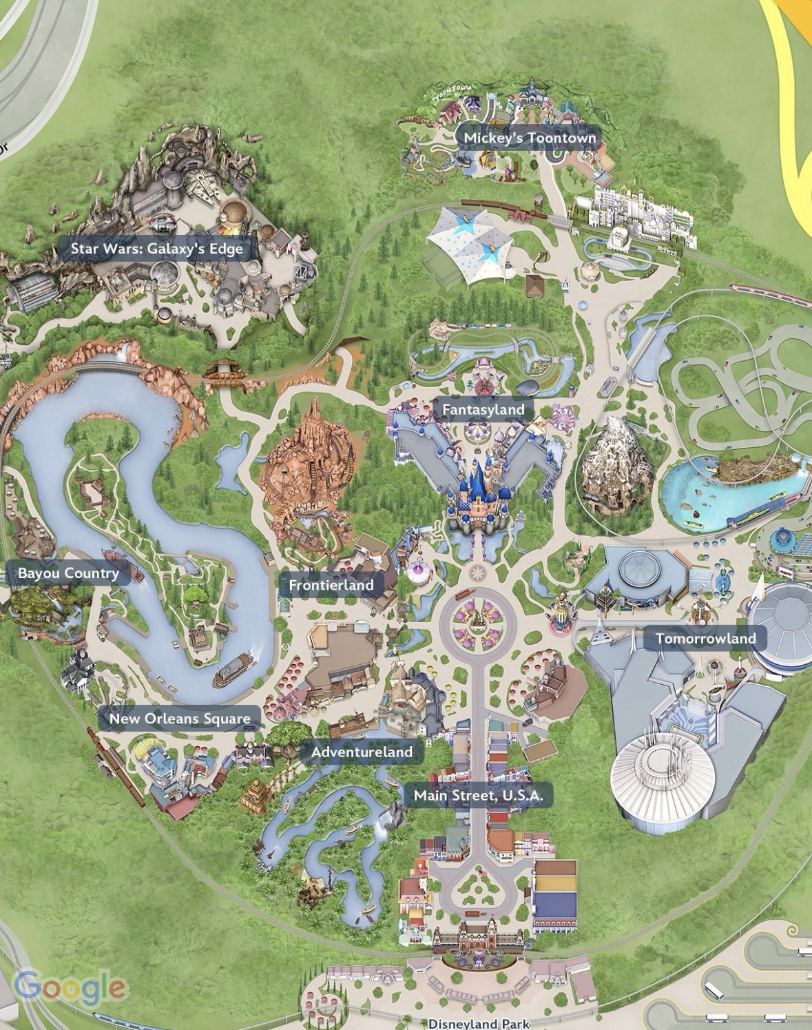 Disneyland Hub and Spoke Design