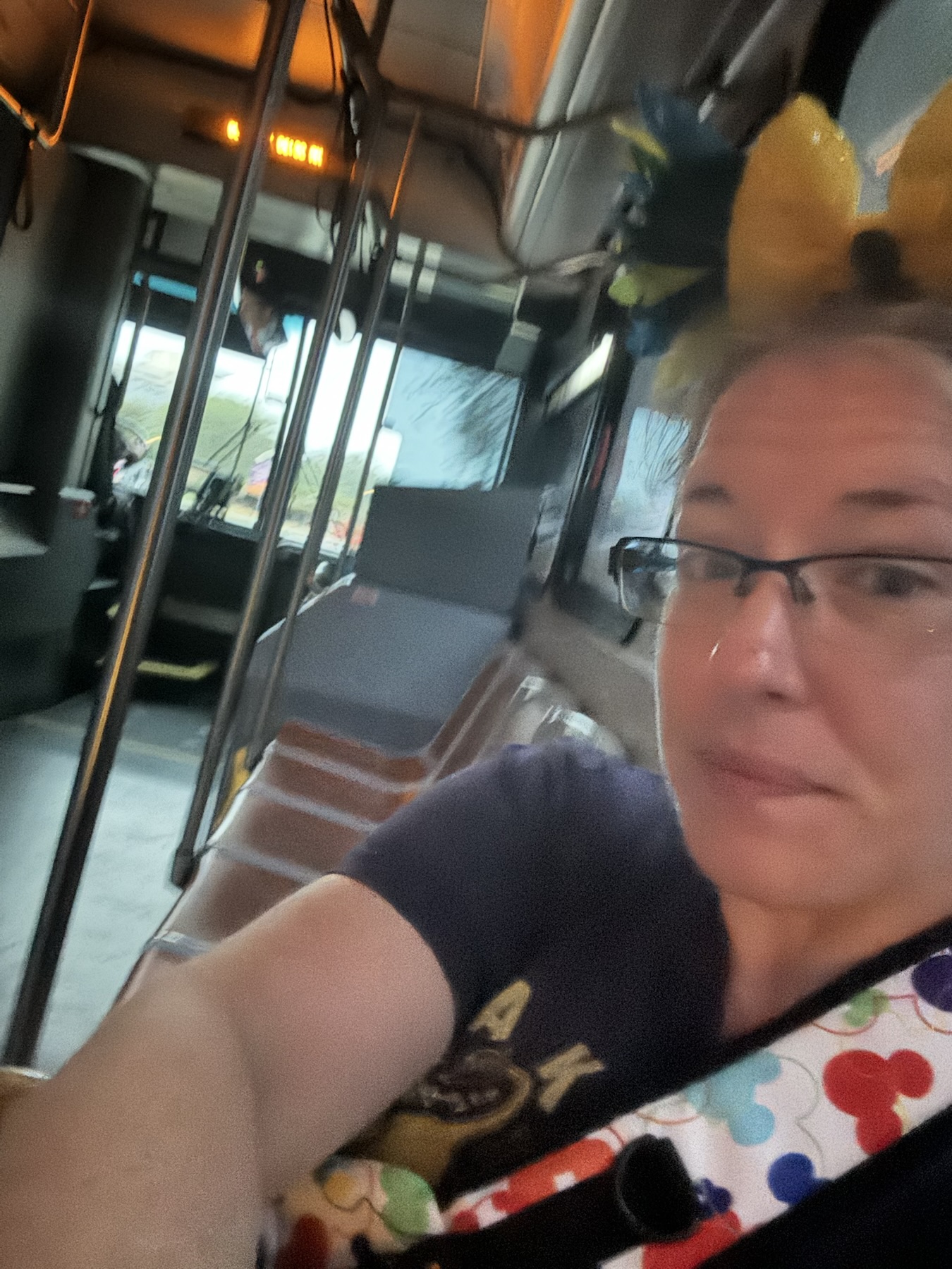 Early Morning on the Disney Bus!